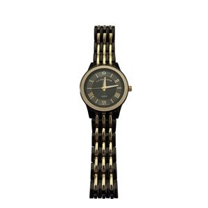 U.S. Polo Assn. Black and Gold Two-Tone Link Watch